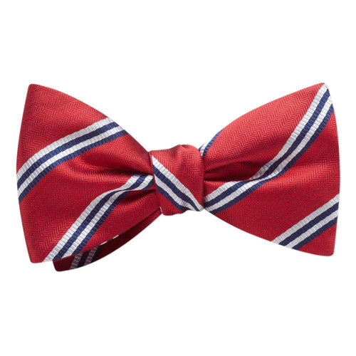 Beau Ties Red/Navy Sheridan Bow Tie