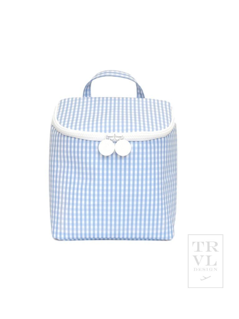 TRVL Sky Gingham Lunch Bag