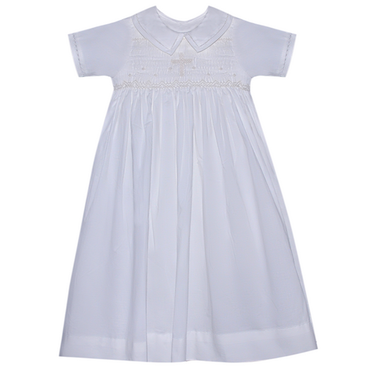 Baby Sen Boy Cross Baptism Gown