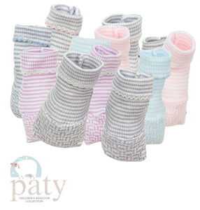 Paty Booties-Grey Stripe