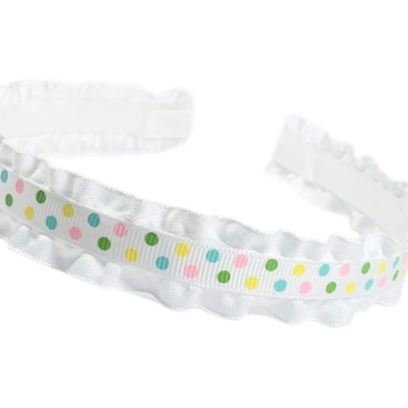 Lolo Spring Dots Ruffle Headband
