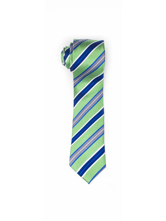 Isaac Mizrahi  Diagonal Stripe Lime/Royal Tie
