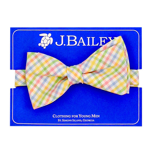 J Bailey Sunshine Plaid Bowtie