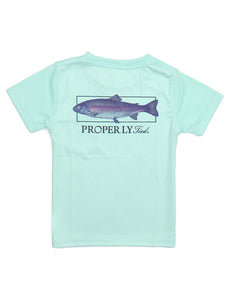 Properly Tied Performance Tee-Trout Seafoam