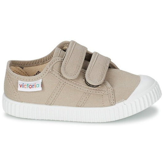 Victoria Beige Double Velcro Shoe