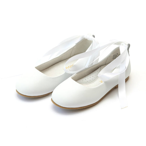 Lamour White Tie Up Ballet Flat