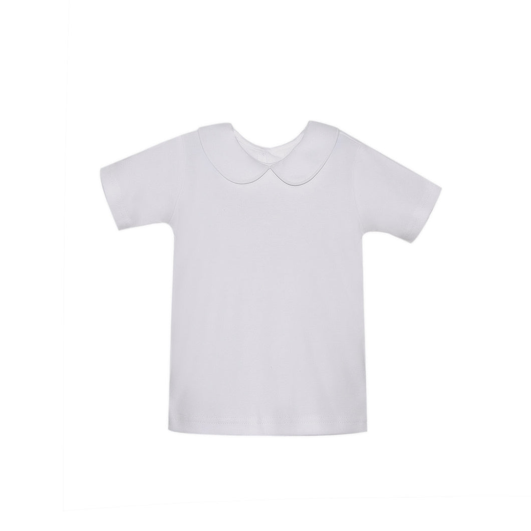 RN White SS Boys Knit Shirt