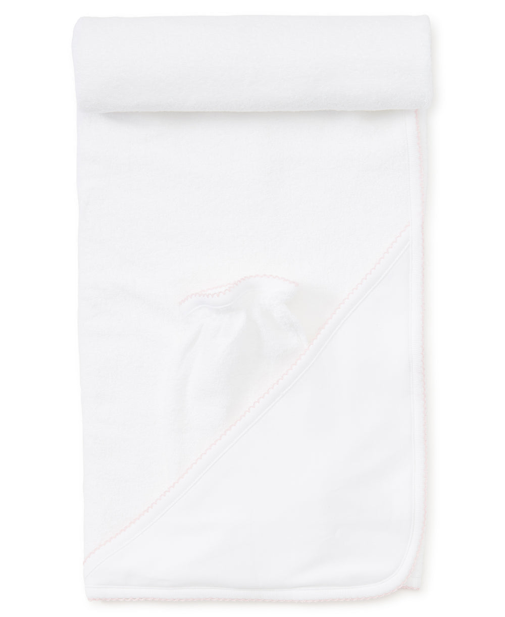 Kissy Kissy Basic Hooded Towel White/Pink